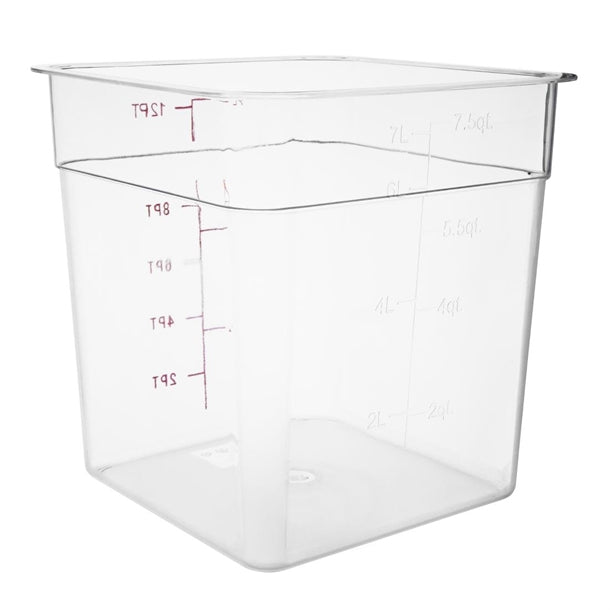 Vogue Polycarbonate Square Storage Container 7Ltr