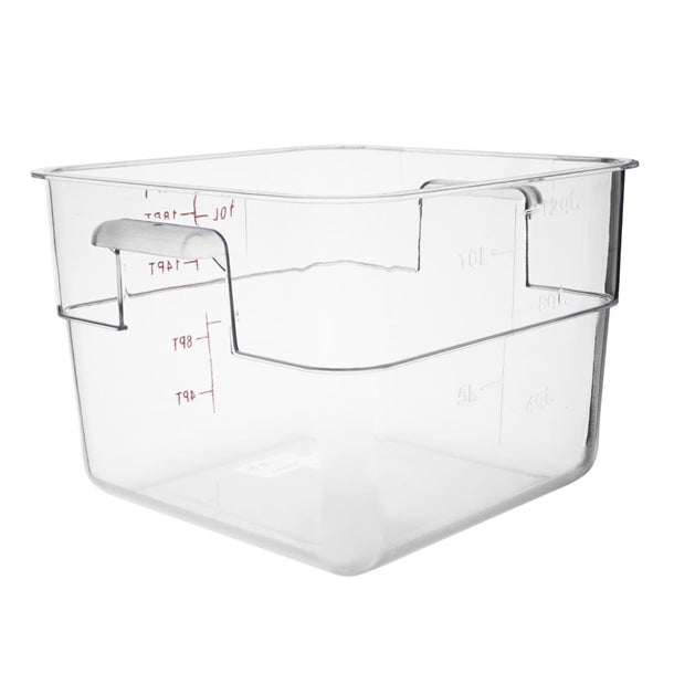 Vogue Polycarbonate Square Storage Container 10Ltr