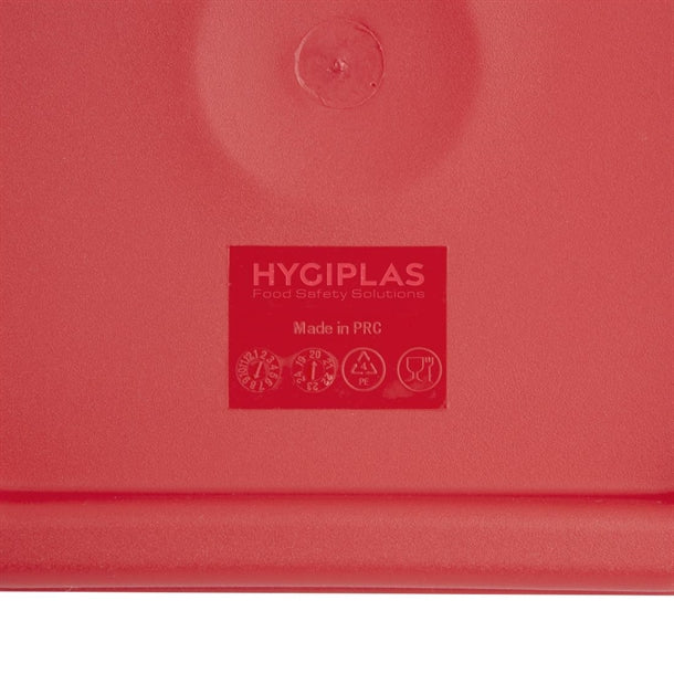 Vogue Square Food Storage Container Lid Red Small