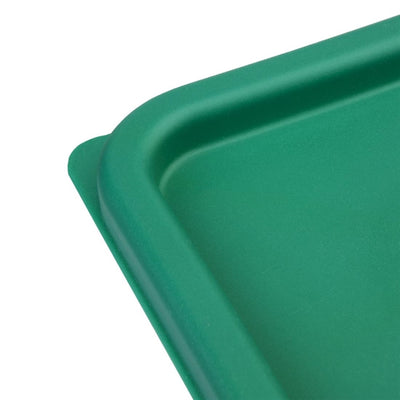 Vogue Polycarbonate Square Food Storage Container Lid Green Large