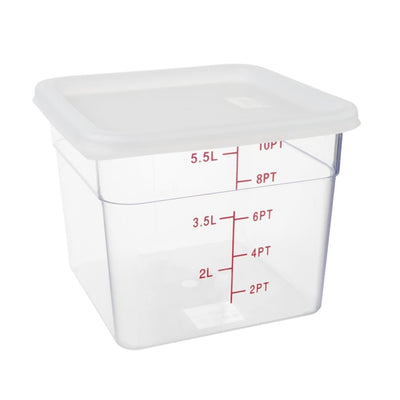 Vogue Square Food Storage Container Lid White Large