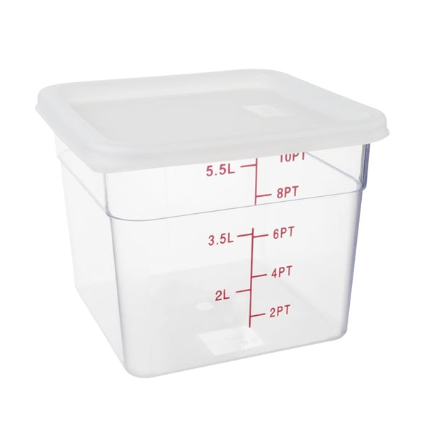 Vogue Square Food Storage Container Lid White Large