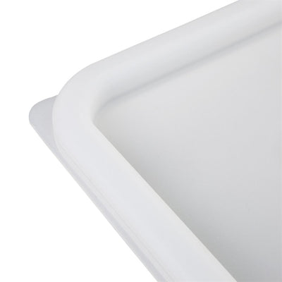 Vogue Square Food Storage Container Lid White Large