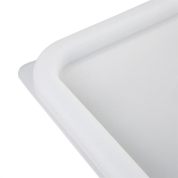Vogue Square Food Storage Container Lid White Large