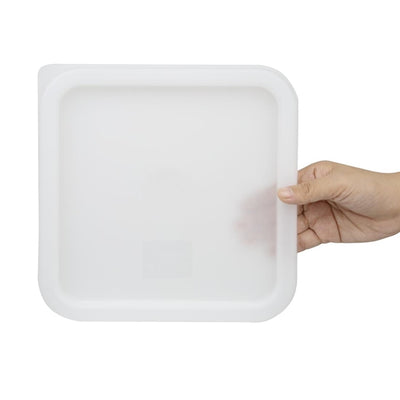 Vogue Square Food Storage Container Lid White Large
