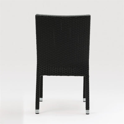 Bolero PE Wicker Side Chairs Charcoal (Pack of 4)