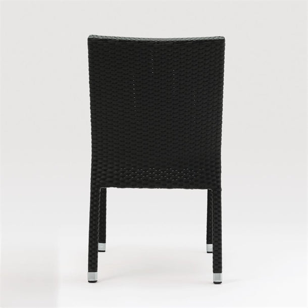 Bolero PE Wicker Side Chairs Charcoal (Pack of 4)