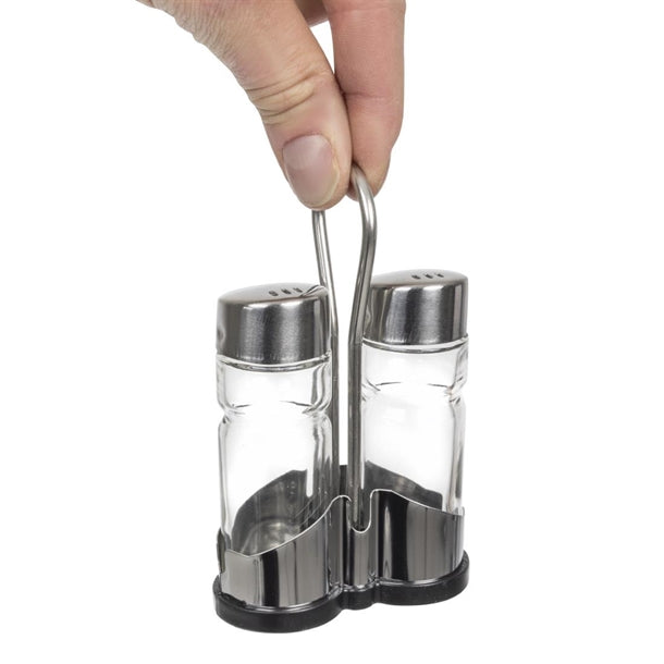 Salt and Pepper Cruet Set and Stand