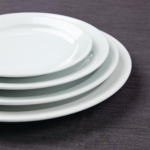 Olympia Athena Narrow Rimmed Plates 226mm (Pack of 12)