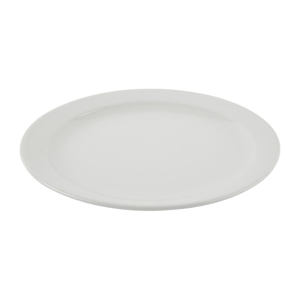 Olympia Athena Narrow Rimmed Plates 254mm (Pack of 12)