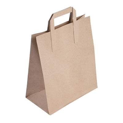 Fiesta Green Recycled Brown Paper Carrier Bags Large (Pack of 250)