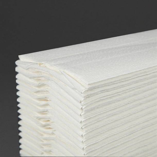 Jantex C Fold Paper Hand Towels White 2-Ply 160 Sheets (Pack of 15)
