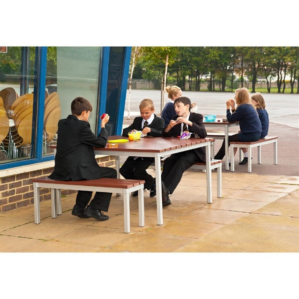 Enviro Outdoor Walnut Effect Faux Wood Bench 3ft