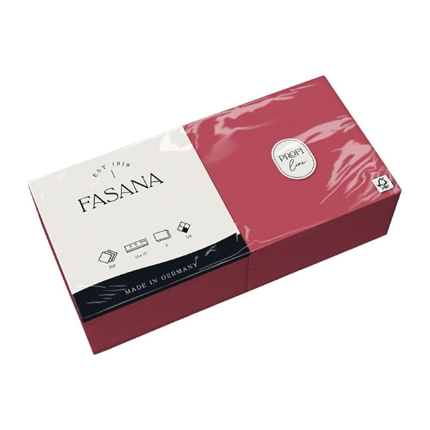 Fasana Lunch Napkins Bordeaux 330mm (Pack of 1500)