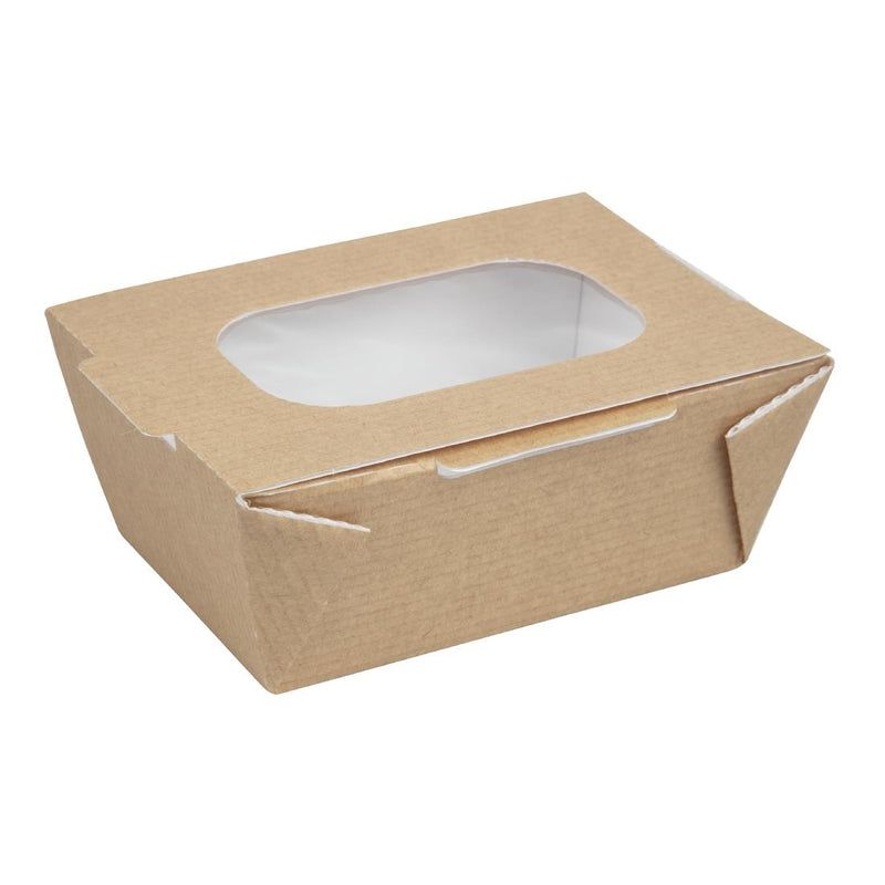 Huhtamaki Recyclable Paperboard Takeaway Boxes With Window Small 700ml - 24oz (Pack of 360)