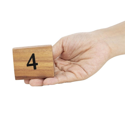 Olympia Acacia Table Number Signs Numbers 1-10