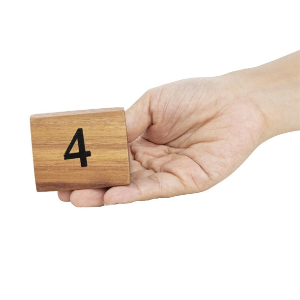 Olympia Acacia Table Number Signs Numbers 1-10