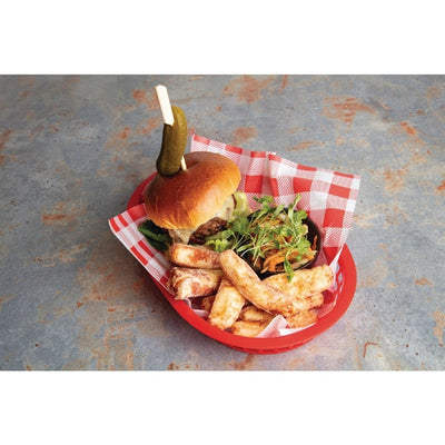 Greaseproof Paper Sheets Red Gingham 250 x 250mm (Pack of 200)