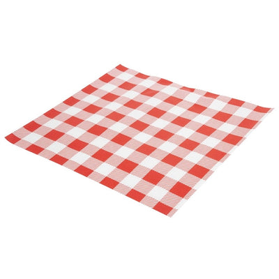 Greaseproof Paper Sheets Red Gingham 250 x 250mm (Pack of 200)