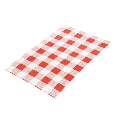 Greaseproof Paper Sheets Red Gingham 190 x 310mm (Pack of 200)