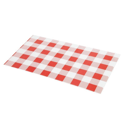 Greaseproof Paper Sheets Red Gingham 190 x 310mm (Pack of 200)