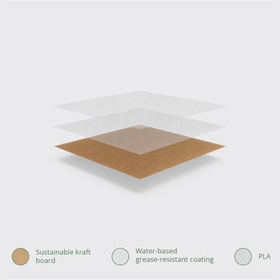 Vegware Compostable Kraft Tortilla Wrap Boxes With PLA Window (Pack of 500)