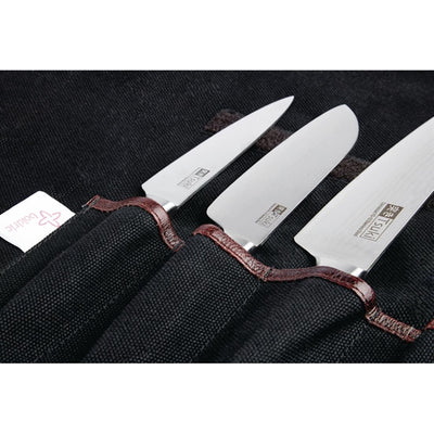 Boldric Canvas Knife Bag Black 6 Slots