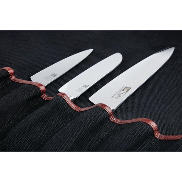 Boldric Canvas Knife Bag Black 17 Slots