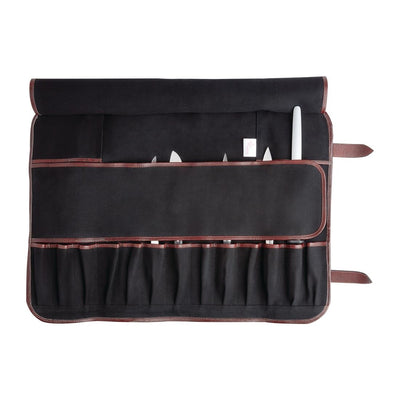 Boldric Canvas Knife Bag Black 17 Slots