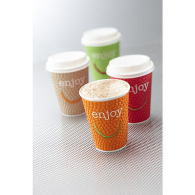 Huhtamaki Enjoy Double Wall Disposable Hot Cups 225ml - 8oz (Pack of 875)