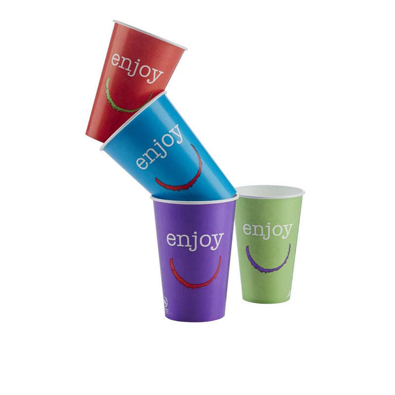 Huhtamaki Enjoy Paper Cold Cups 455ml - 16oz (Pack of 1000)