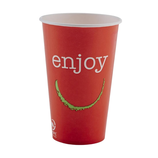 Huhtamaki Enjoy Paper Cold Cups 455ml - 16oz (Pack of 1000)