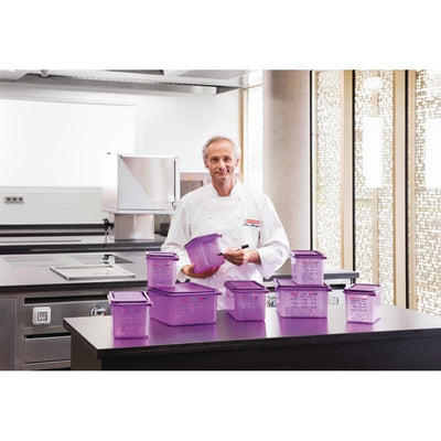 Araven Allergen Polypropylene 1-3 Gastronorm Food Container Purple 6Ltr