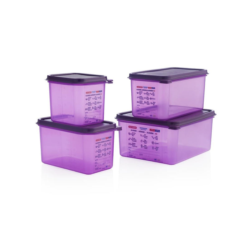 Araven Allergen Polypropylene 1-3 Gastronorm Food Container Purple 6Ltr