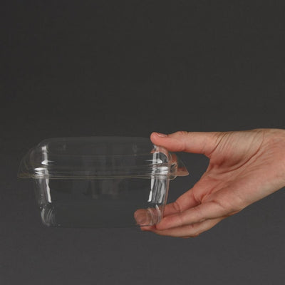 Vegware Compostable PLA Hinged-Lid Deli Containers 473ml - 16oz (Pack of 300)
