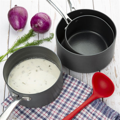 Vogue Anodised Aluminium Non Stick Sauce Pan 200mm