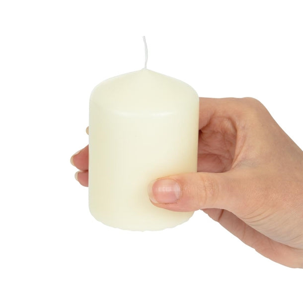 Ivory Pillar Short 3inch Candle (Pack of 12)