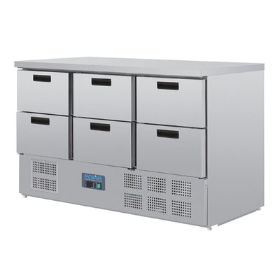 Polar G-Series Triple Door Counter Fridge 368Ltr