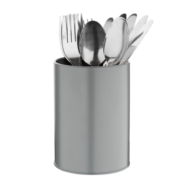 Olympia Galvanised Utensil Tin Grey