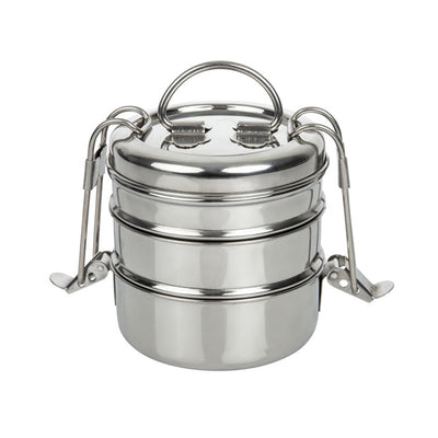 Utopia 3 Tier Tiffin Tin 115mm  (Pack of 6)