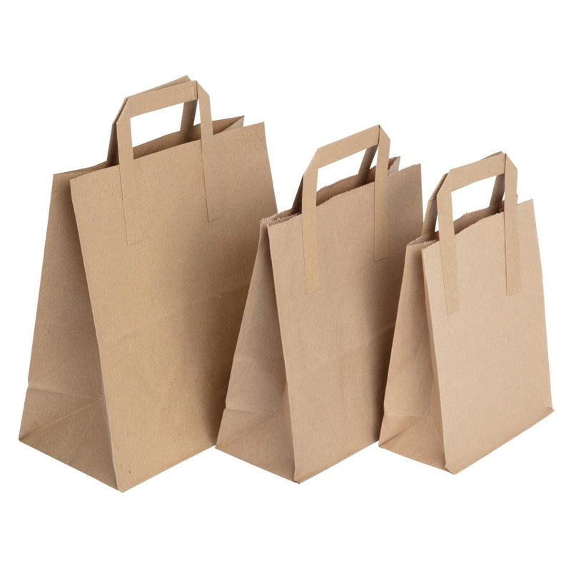 Fiesta Green Recycled Brown Paper Carrier Bags Medium (Pack of 250)