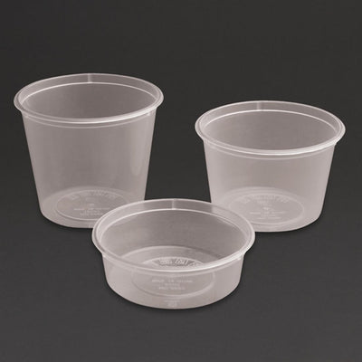 Fiesta Plastic Microwavable Deli Pots 50ml - 1.75oz (Pack of 100)