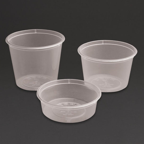 Fiesta Plastic Microwavable Deli Pots 50ml - 1.75oz (Pack of 100)