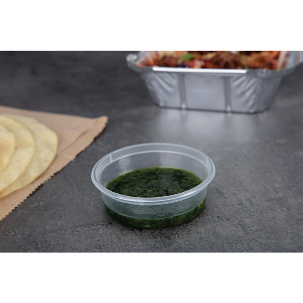 Fiesta Plastic Microwavable Deli Pots 50ml - 1.75oz (Pack of 100)