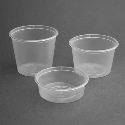 Fiesta Plastic Microwavable Deli Pots 50ml - 1.75oz (Pack of 100)