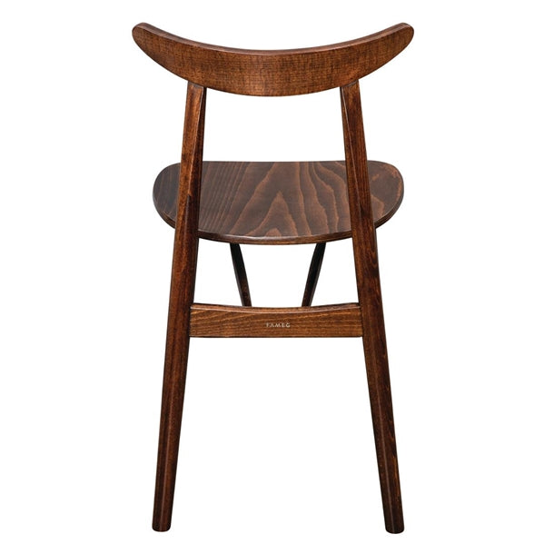 Fameg Walnut Cowhorn Side Chair (Pack of 2)
