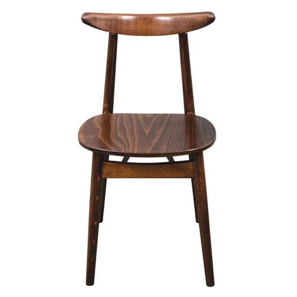 Fameg Walnut Cowhorn Side Chair (Pack of 2)