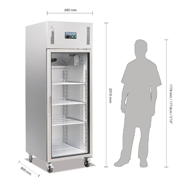 Polar G-Series Upright Gastro Display Fridge 600Ltr