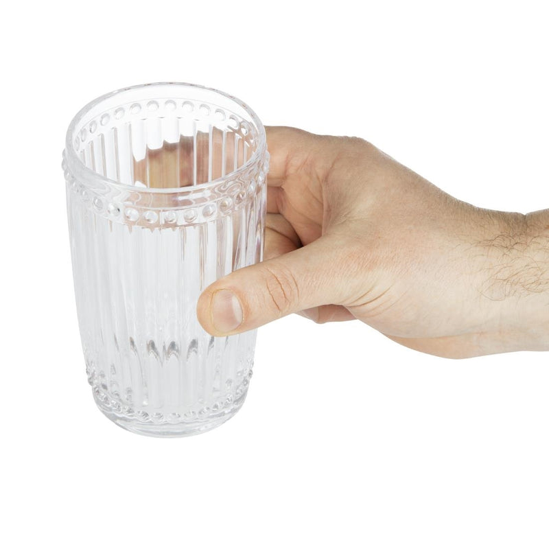 Olympia Baroque Glass Tumblers 395ml (Pack of 6)