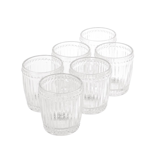Olympia Baroque Whiskey Glasses Clear 325ml (Pack of 6)